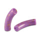 Acryl Perle Tube 33x8mm shiny Purple-gold